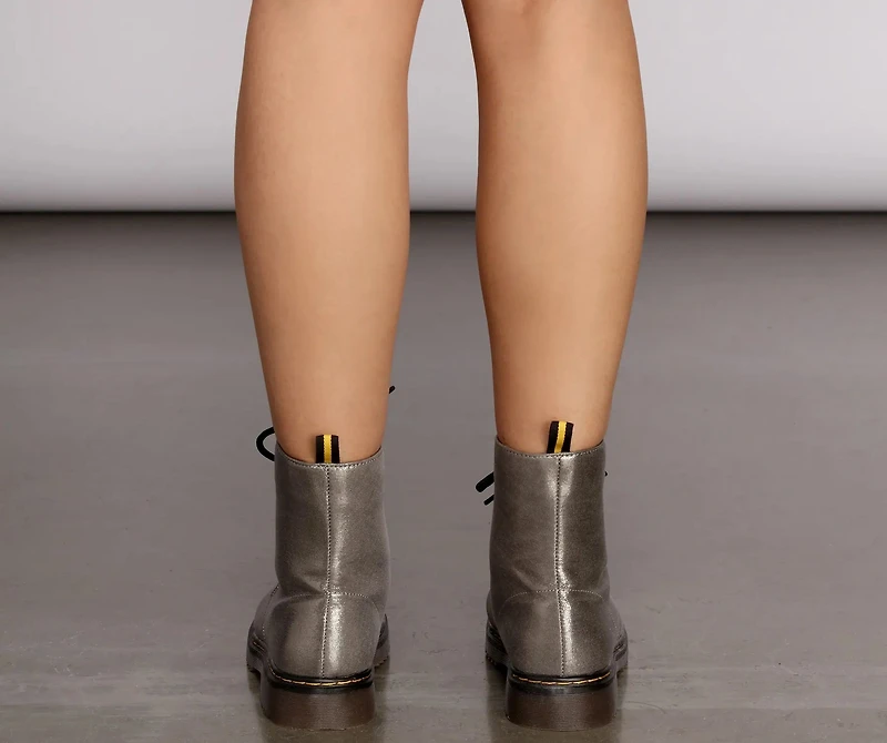 Glitter Glam Combat Boots