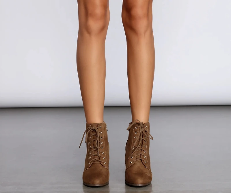 Lace It Up Heeled Booties