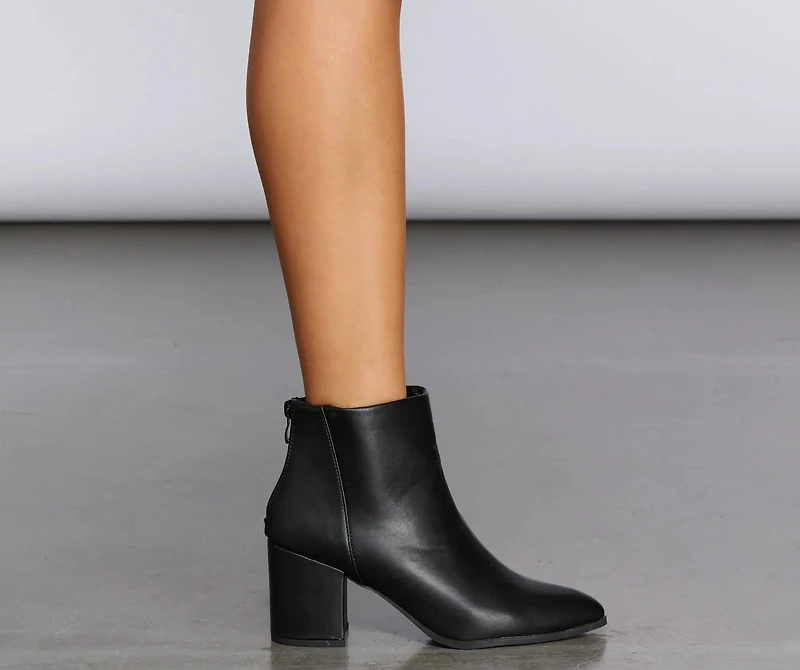 So Sleek Block Heel Booties