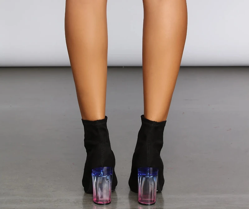 She's A Boss Lucite Booties