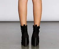 Walk The Lace Up Booties