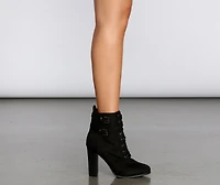 Walk The Lace Up Booties