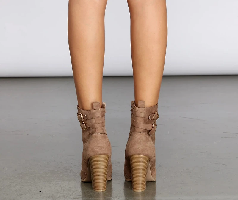 Walk The Lace Up Booties