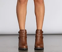 Again And Stacked Booties