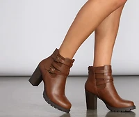 Again And Stacked Booties