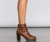 Again And Stacked Booties