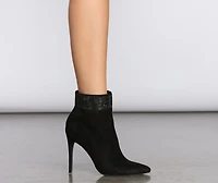 Rhinestone Cuff Stiletto Booties