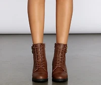 True To Me Faux Leather Booties