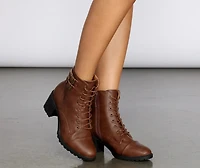 True To Me Faux Leather Booties