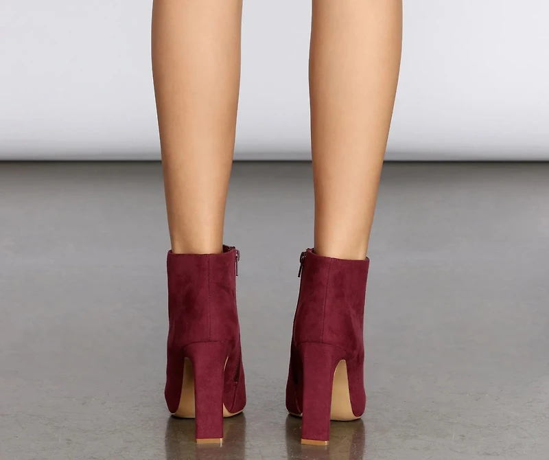 Sunday Funday Faux Suede Heel
