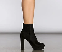 Throw Some Shade Suede Platform Booties