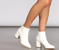 So Sleek Block Heel Booties