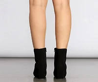 Don't Tempt Me Faux Suede Booties