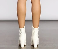 Closet Staple Faux Leather Ankle Booties
