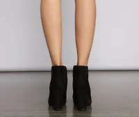 Edgy Vibes Lug Sole Block Heel Booties