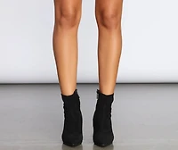 Stride Faux Suede Booties