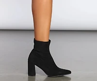 Stride Faux Suede Booties