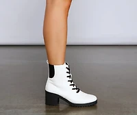 Don't Call It A Throwback Lace-Up Combat Boots