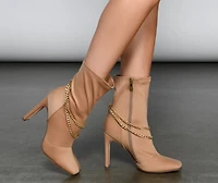Stylish And Edgy Chain Link Booties