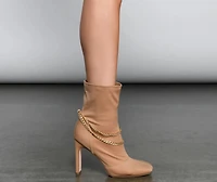 Stylish And Edgy Chain Link Booties