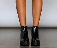 A Trendy Vibe Lug Sole Booties