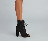 It Girl Lace-Up Booties