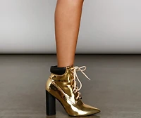 Futuristic Glamour Chrome Booties