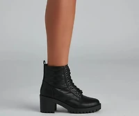 Everyday Edgy Lace-Up Booties