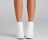 Style Goals Faux Leather Almond Toe Booties