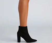 Perfect Point Faux Suede Booties