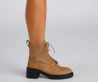 Trendy Status Knit Detail Boots