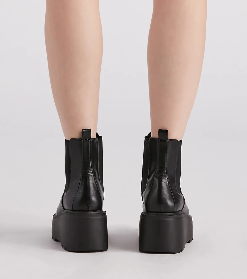 It's True Lug Platform Booties
