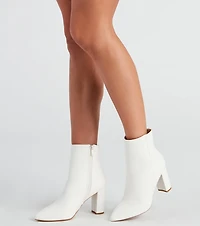 Back To Basics Faux Leather Ankle Booties