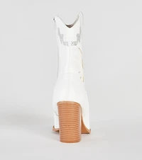 Made You Dazzle Rhinestone Pearl Cowboy Boots