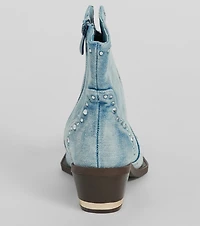 Cowgirl Charm Rhinestone Western Denim Booties
