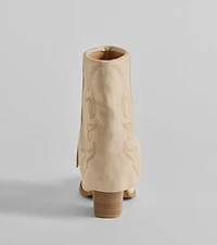 Country Vibes Faux Suede Foldover Cowboy Boots