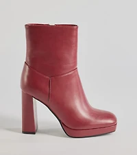 Amp It Up Faux Leather Platform Boots