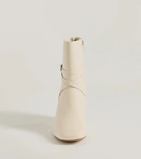 Stylish Stride Strappy Faux Leather Booties
