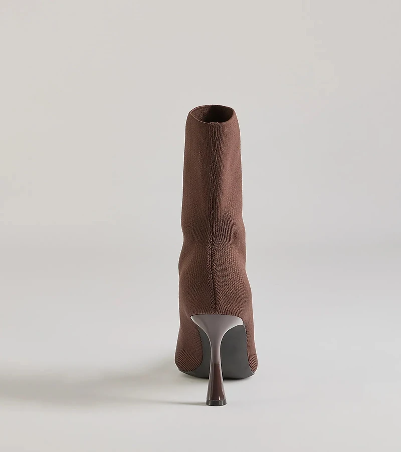 It-Girl Strut Knit Stiletto Booties
