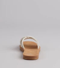 Shimmer Steps Rhinestone Slide Sandals