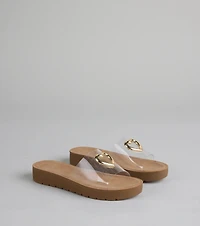 Heart Eyes Only Slide Sandals