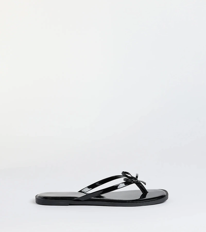 Dainty Looks Bow Thong Sandals