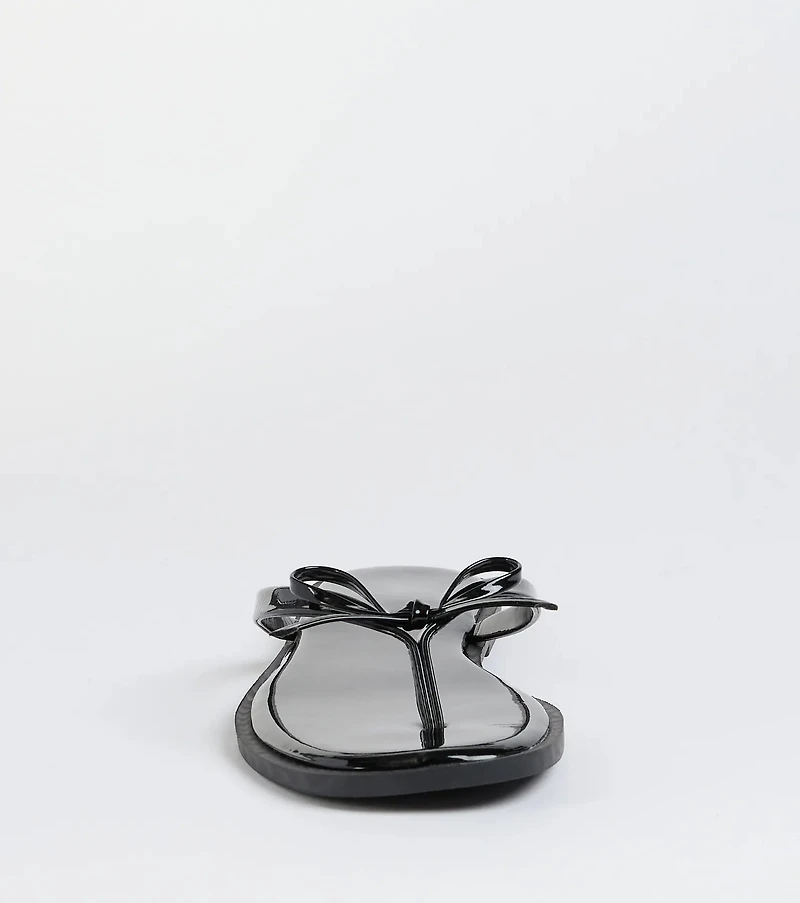 Dainty Looks Bow Thong Sandals
