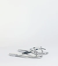 Dainty Looks Bow Thong Sandals