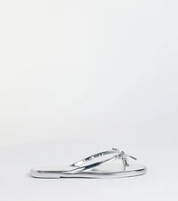 Dainty Looks Bow Thong Sandals