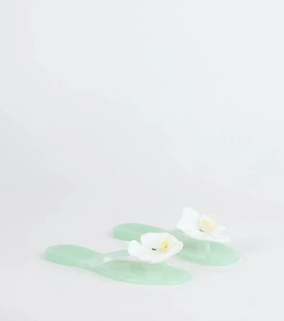 On Vacay Flower Strap Jelly Sandals