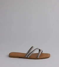 Sparkling Delight Rhinestone Strappy Sandals