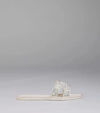 Pop Of Luxe Sparkle Faux Pearl Rhinestone Sandals