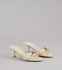 Double Take Hardware Kitten Mules