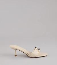 Double Take Hardware Kitten Mules